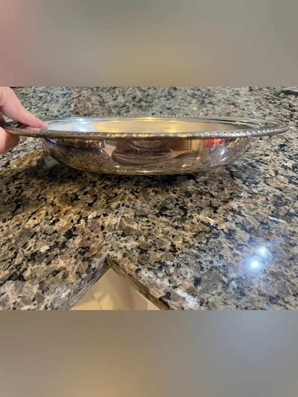 Vintage Rope Edge Silver Plate Oval Serving Dish 8.75” X 11.5”